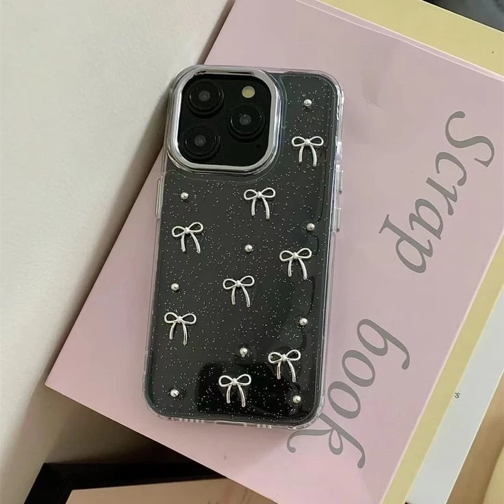 قاب گوشی پامیون اکلیلی(Bowtie Glitter Case)
