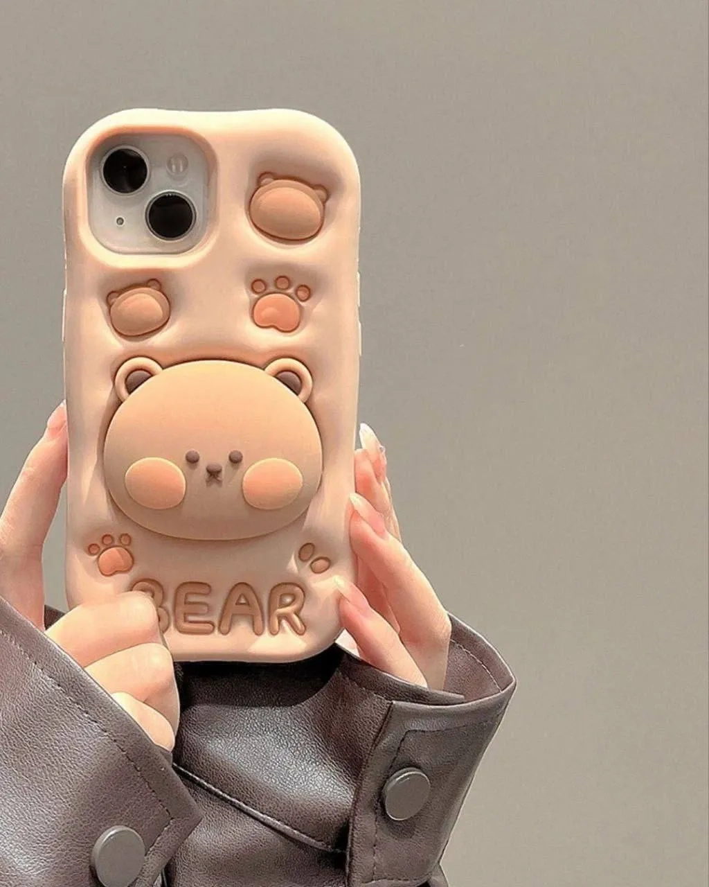 قاب گوشی  سیلیکون عروسکی خرس (Doll Case Bear)