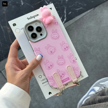 قاب گوشی لبوبو به همراه آویز (Masa Labubu+Strap)