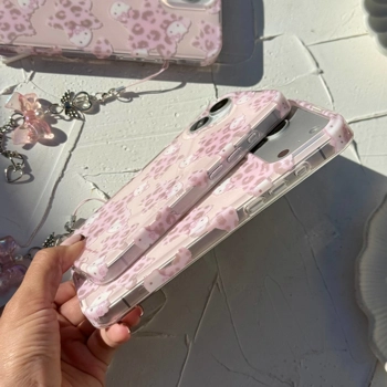 قاب گوشی کیتی ستاره ای پلنگی صورتی (Imd Kitty Leo Star)