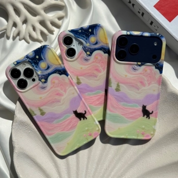 قاب گوشی گربه و شب پر ستاره (Imd Cat Starry Night)