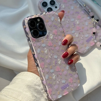 قاب گوشی گلدار صورتی بدون بند(Imd Pinky Floral)