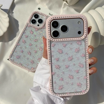 قاب گوشی رز اکلیلی نگین دار (Diamond Rose Glitter)