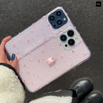 قاب گوشی گلدار خرگوشی کیوت(IMD Floral Rab Pink)