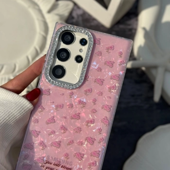 قاب گوشی یخی صدفی بلوم صورتی سامسونگ - شیائومی (Imd Icy Bloom Pinky)