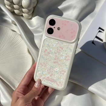 قاب گوشی لنز یخی گلدار صورتی (Lens Icy Pink Floral)