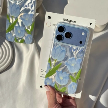 قاب گوشی لاله های آبی (Imd Tulip  Blue)
