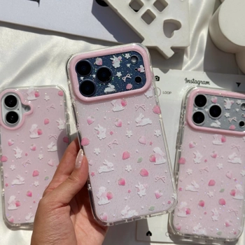 قاب گوشی خرگوش توت فرنگی (Imd Bunny Strawberry Glitter)