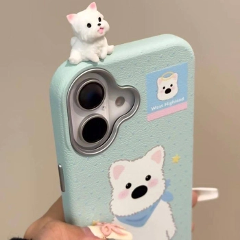 قاب آیفون Masa Dog با طراحی سگ برجسته و فریم آلومینیومی براق