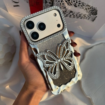 قاب گوشی پروانه نگین دار ۳ بعدی (Butterfly Diamond 3D)