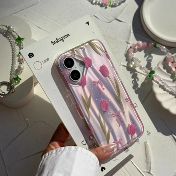 قاب گوشی لاله و پاپیون صورتی (Imd Tulip & Bowtie Pinky)