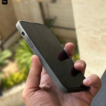 قاب آیفون جیر مدل Alcantara رنگ Titan Gray