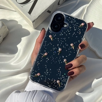 قاب گوشی اکلیلی لاله صورتی (Pink Tulip Glitter)