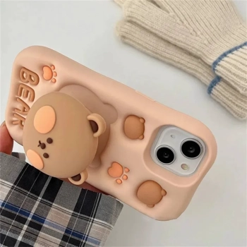 قاب گوشی  سیلیکون عروسکی خرس (Doll Case Bear)