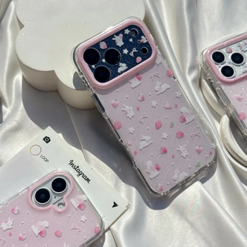 قاب گوشی خرگوش توت فرنگی (Imd Bunny Strawberry Glitter)