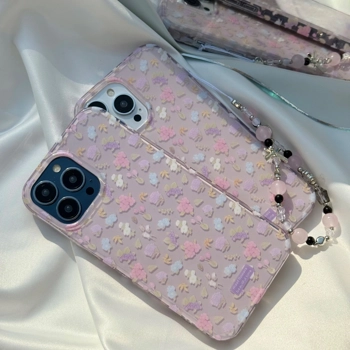 قاب گوشی گلدار صورتی بدون بند(Imd Pinky Floral)