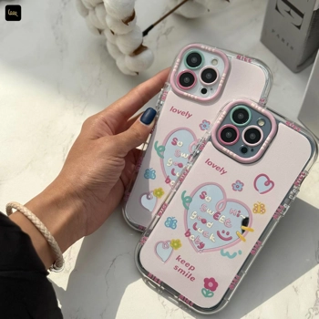 قاب گوشی قلب آیینه ای لبخند (Mirror Sweet Lovely)