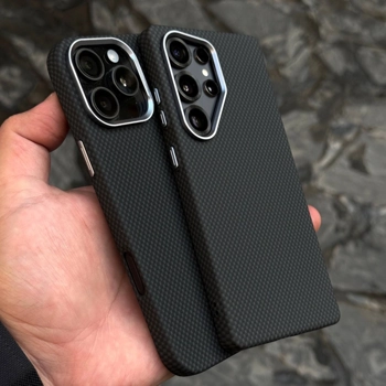قاب گوشی کربن Loxu بافت مگسیف داخلی(Carbon Texture Black)