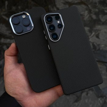 قاب گوشی کربن Loxu بافت مگسیف داخلی(Carbon Texture Black)