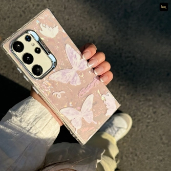 قاب گوشی پروانه ای یخی صورتی آیفون - سامسونگ - شیائومی(Icy Butterfly Pinky)