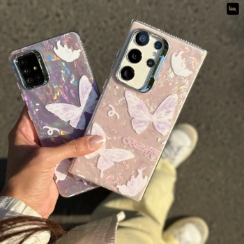 قاب گوشی پروانه ای یخی صورتی آیفون - سامسونگ - شیائومی(Icy Butterfly Pinky)