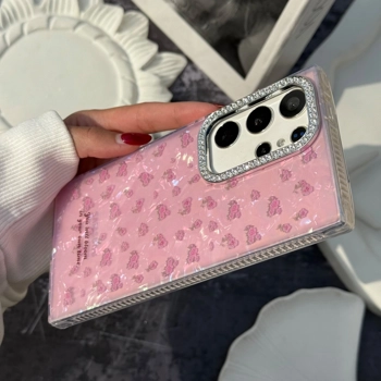 قاب گوشی یخی صدفی بلوم صورتی سامسونگ - شیائومی (Imd Icy Bloom Pinky)