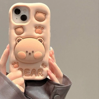 قاب گوشی  سیلیکون عروسکی خرس (Doll Case Bear)