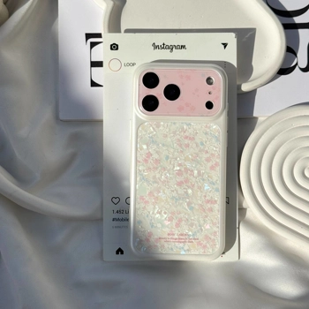 قاب گوشی لنز یخی گلدار صورتی (Lens Icy Pink Floral)