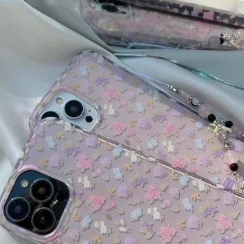 قاب گوشی گلدار صورتی بدون بند(Imd Pinky Floral)
