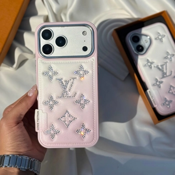 قاب گوشی ال وی چرمی دایموندی (Lv Leather Diamond Pinky)