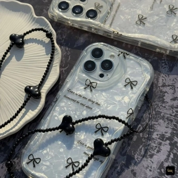 قاب گوشی یخی پاپیون مشکی به همراه دستبند (icy Bowtie Black)