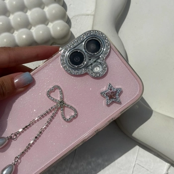 قاب گوشی شاینی صورتی پاپیونی (Glimmer Pinky Bowtie)