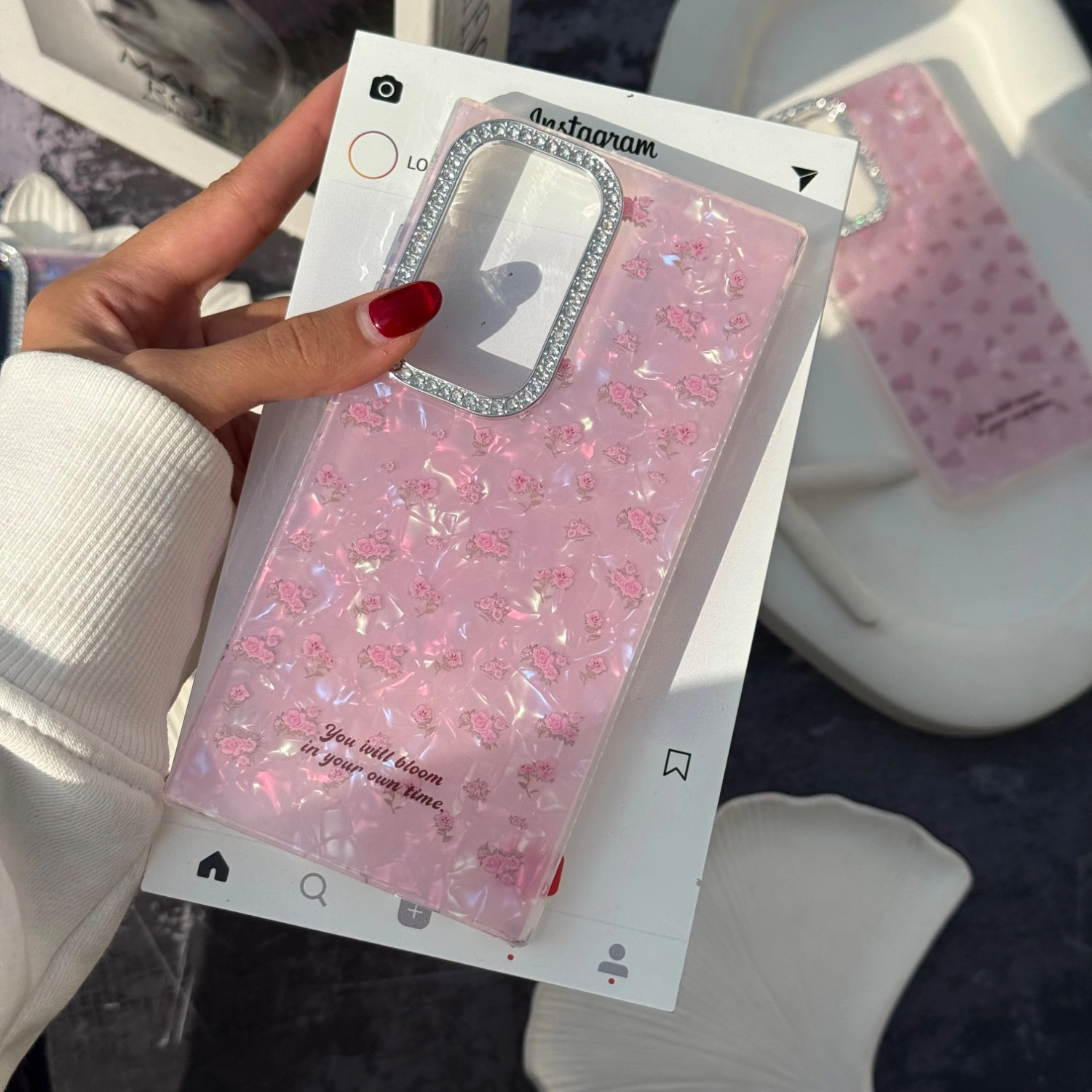 قاب گوشی یخی صدفی بلوم صورتی سامسونگ - شیائومی (Imd Icy Bloom Pinky) قاب گوشی یخی صدفی بلوم صورتی سامسونگ - شیائومی (Imd Icy Bloom Pinky)