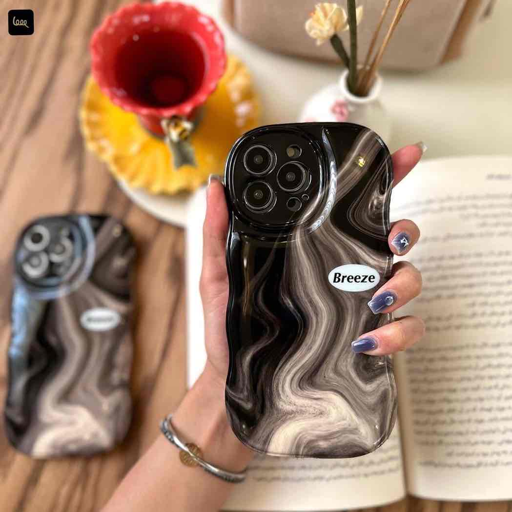 قاب آیفون مدل Marble Ink Splash – Breeze