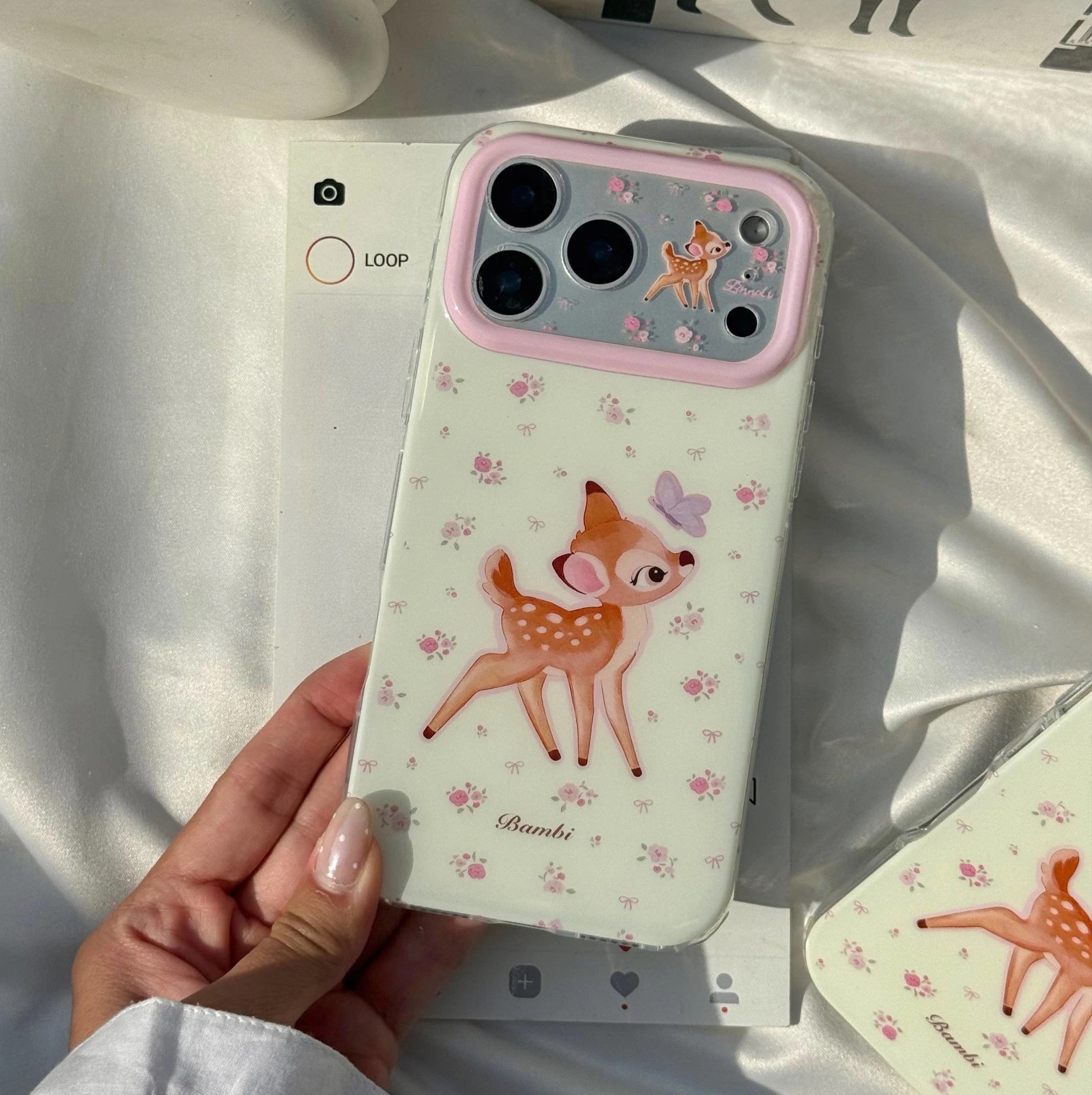 قاب گوشی آهو بامبی گلدار (Imd Bambi Floral)