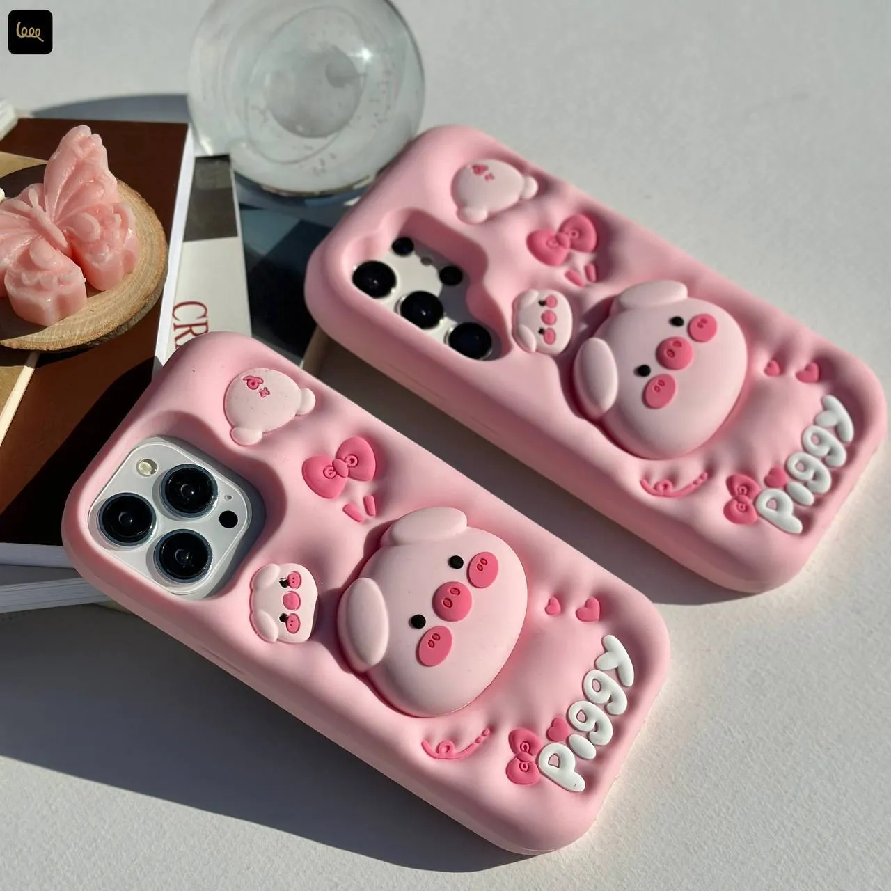 قاب عروسکی صورتی طرح پیگی | لوپ‌تل