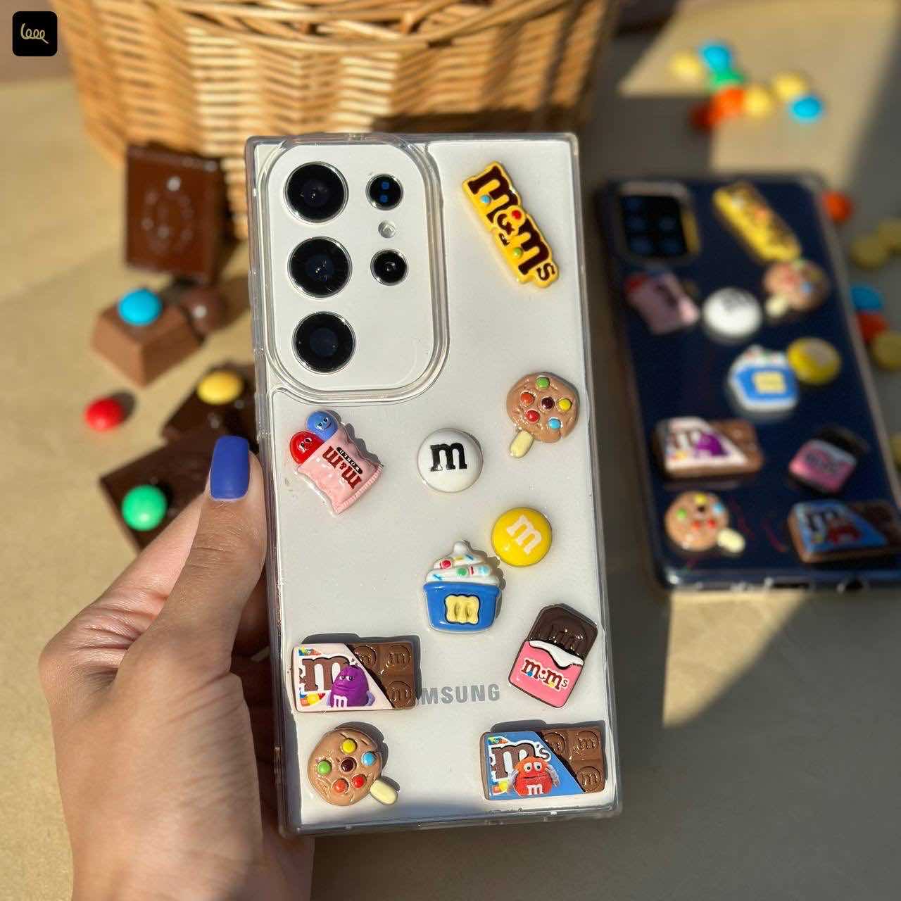 قاب گوشی ‌شفاف M&M مینی‌مال سه‌بعدی برای گوشی سامسونگ