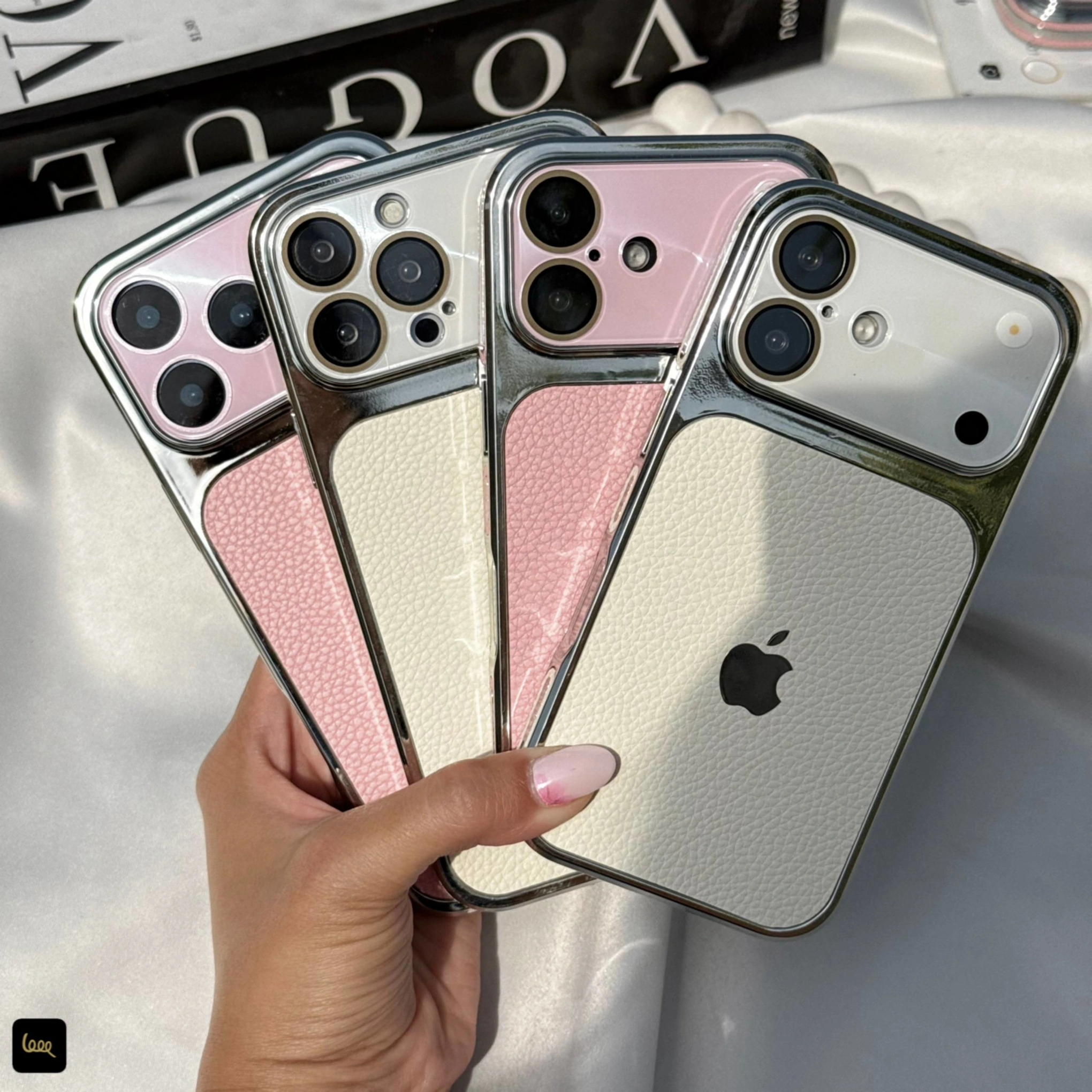 قاب گوشی الکترو چرمی لنز ۱۷ به همراه لوگو (Electro Leather Lens 17)