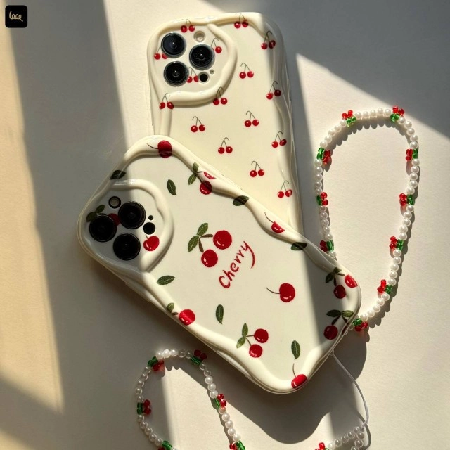 قاب گوشی کاوا چری گیلاسی به همراه آویز(Kawa Cherry)