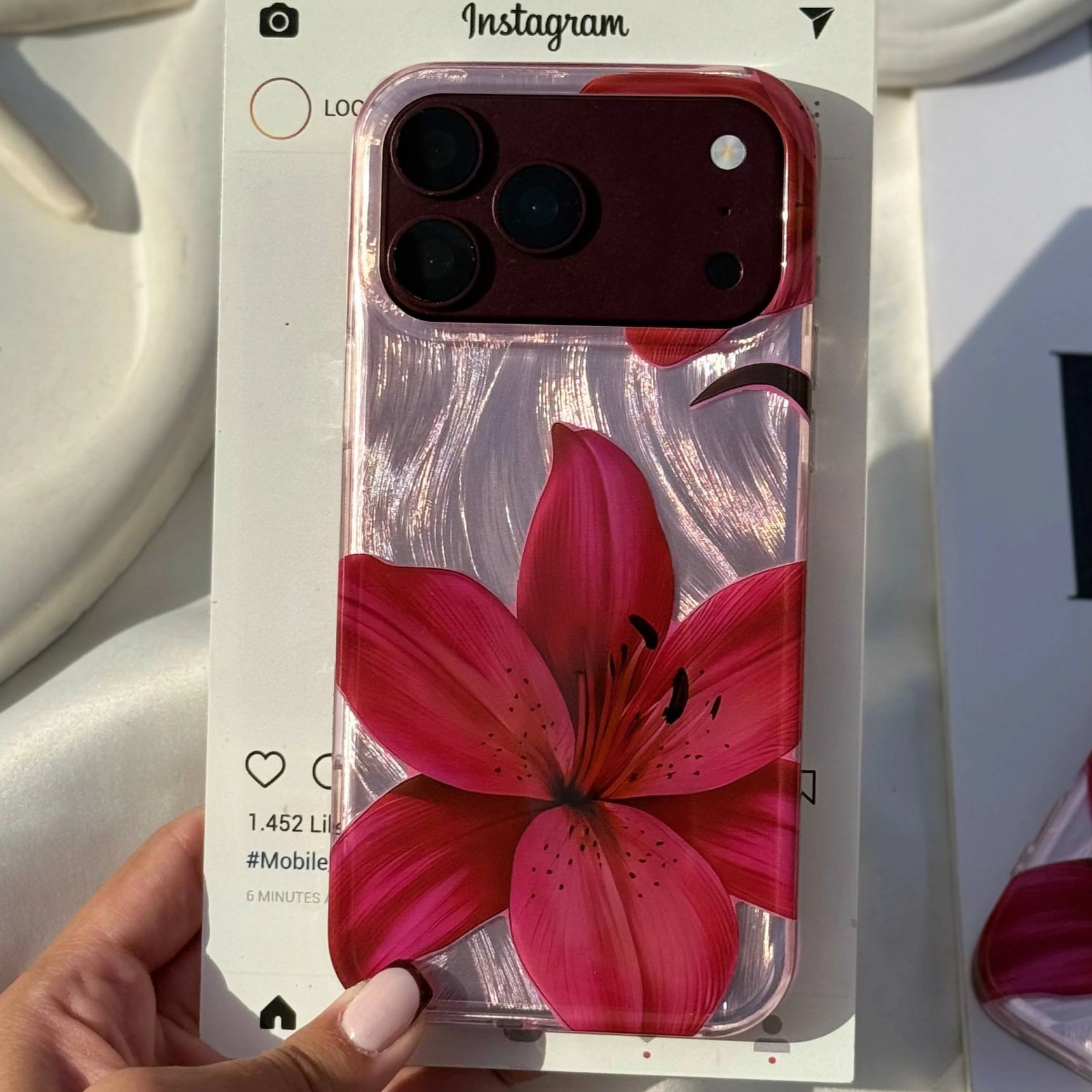 قاب گوشی لیلیوم برگندی (Imd Lily Burgundy)