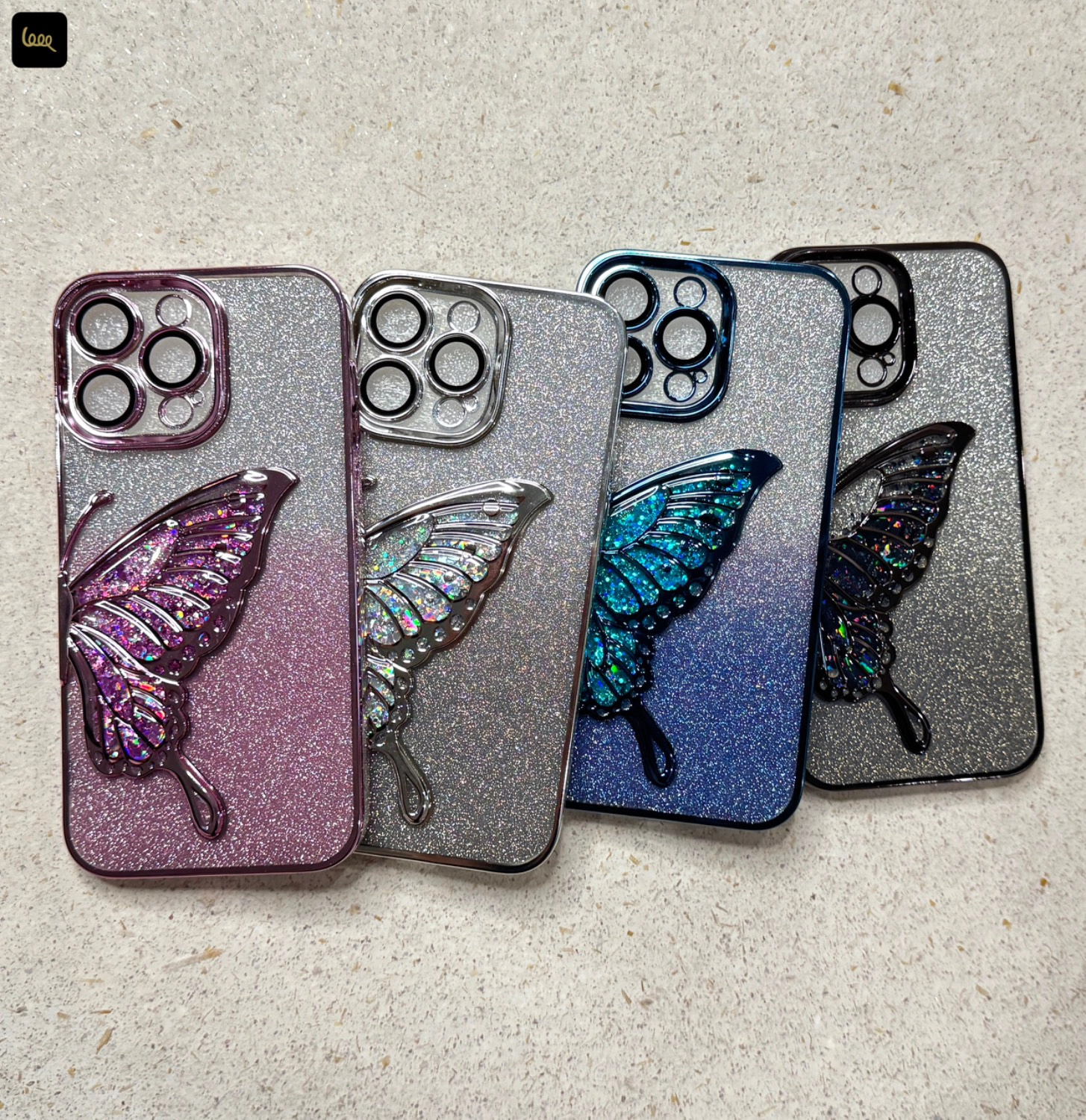 قاب گوشی پروانه آکواریومی آیفون - سامسونگ - شیائومی(Aqua Butterfly)