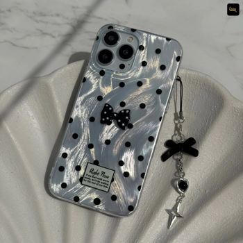 قاب گوشی موجدار داتس به همراه آویز(Wave Bowtie Dots)
