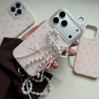 قاب گوشی پاپیون صورتی به همراه آویز(Bowtie Pinky + Pendant)