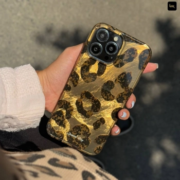 قاب گوشی پلنگی طلایی زیتونی (IMD Leopard Olive Golden)
