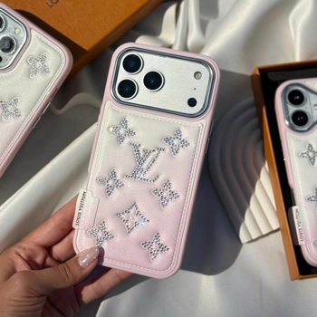 قاب گوشی ال وی چرمی دایموندی (Lv Leather Diamond Pinky)