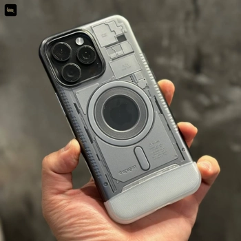 قاب گوشی اسپیگن مدل Spigen Mag Case مگ سیف دار با طرح کلاسیک آیفون 2G نقره ای مشکی