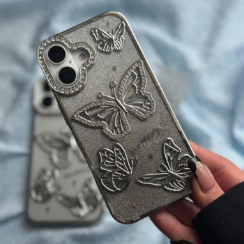 قاب گوشی پروانه شاین بلینگ آیفون - سامسونگ(Butterfly Bling Bling)