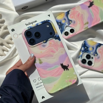 قاب گوشی گربه و شب پر ستاره (Imd Cat Starry Night)