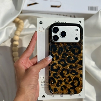 قاب گوشی پلنگی اکلیلی (Imd Leo Glitter)