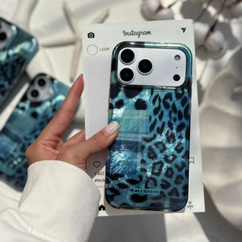 قاب گوشی پلنگی آبی فیروزه ای (Imd Leo Blue Teal)